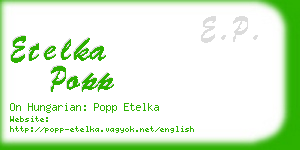 etelka popp business card